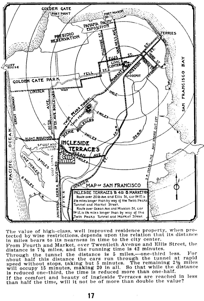 Ingleside Terraces Map, San Francisco