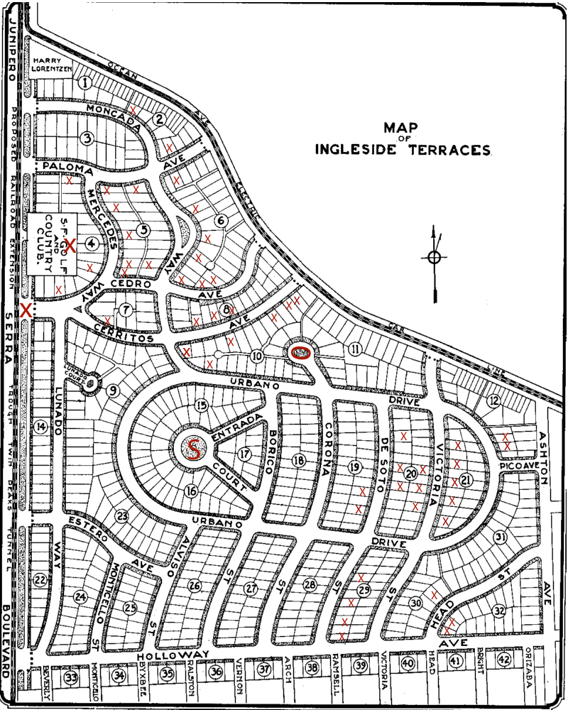 Ingleside Terraces map